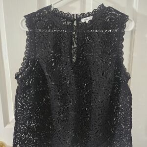 Reitmans Elegant Black Lace Blouse